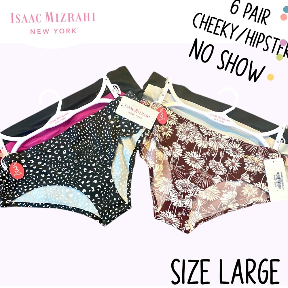 🌸6 PC BUNDLE HIPSTERS/Cheeky  No Shows Size Large